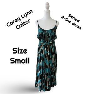 Corey Lynn Calter belted Maxi dress size small